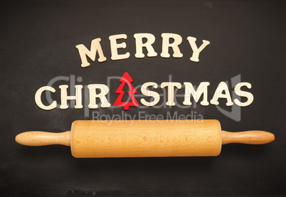 Merry Christmas on a chalkboard