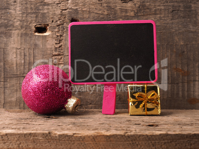 Christmas decoration with chalkboard