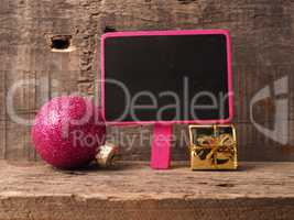 Christmas decoration with chalkboard