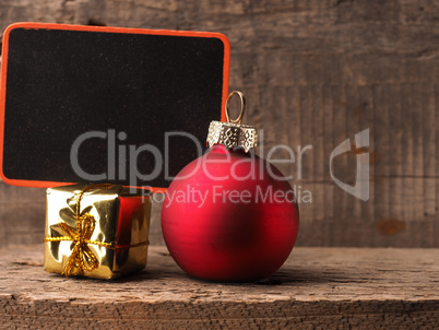 Christmas decoration with chalkboard