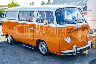 Orange minibus