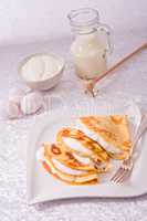 egg cake with vanillaquark