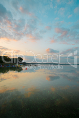 sunset at the lake