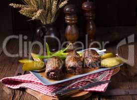 baked beef Roulades with delicious fillings