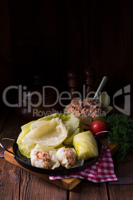 Prepare the stuffed cabbage rolls