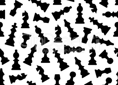 Seamless chess pieces background