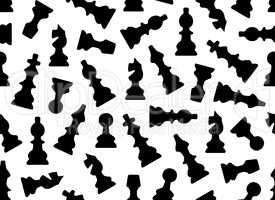 Seamless chess pieces background