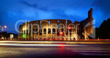 Colosseum at the sunset