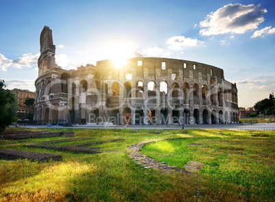 Ruins of great colosseum