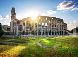 Ruins of great colosseum