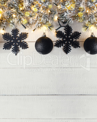 Vertical Black Christmas Banner, Copy Space