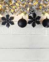 Vertical Black Christmas Banner, Copy Space