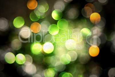 Sparkling Green Lights Background, Disco Or Christmas Texture