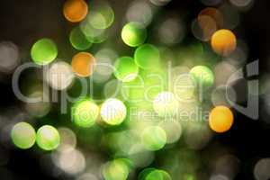 Sparkling Green Lights Background, Disco Or Christmas Texture