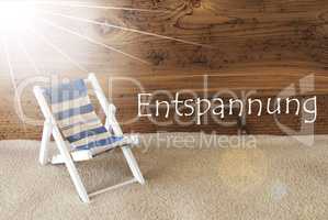 Summer Sunny Greeting Card, Entspannung Means Relax
