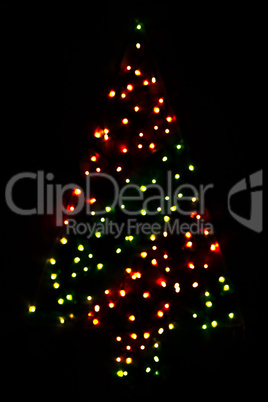 Red And Green Bright Glowing Magic Christmas Tree