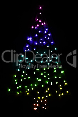 Colorful Bright Glowing Magic Christmas Tree