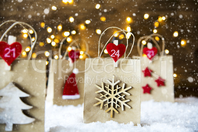 Christmas Shopping Bag, Snowflakes