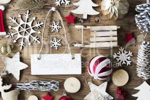 Rustic Christmas Flat Lay, Copy Space