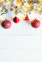 Vertical Red Christmas Banner, Copy Space