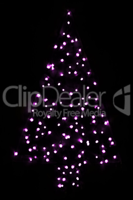 Purple Bright Glowing Magic Christmas Tree