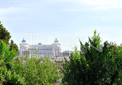 panoramic view of the Altare della Patria in Rome