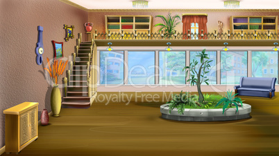 Drawing interior of the living room