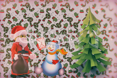 Christmas greetings, Christmas background image. 3D rendering