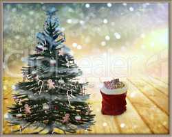 Christmas and New year decoration for the holiday. 3D rendering.