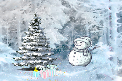 Christmas greetings, festive background for the images.