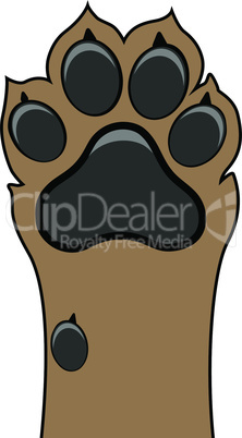 Paw dog up pet vector