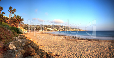 Golden Hour over the ocean through a neutral density filter at M