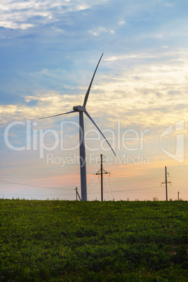 Windmill at sunset