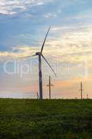 Windmill at sunset