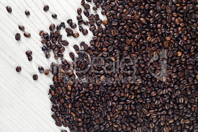 Coffee beans on table