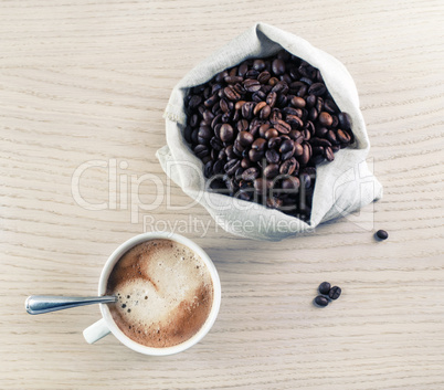 Coffee on kitchen table