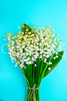 a bouquet of white lilies of the valley