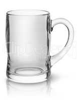 Glass mug for beer top view