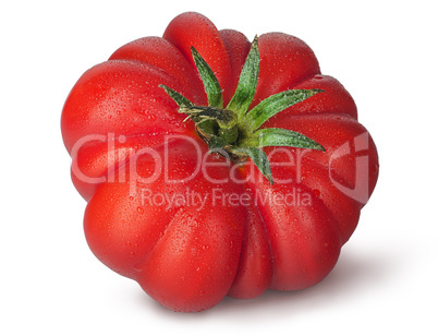 Tomato with droplets of dew