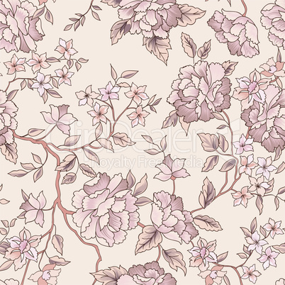 Floral seamless pattern. Garden flower background