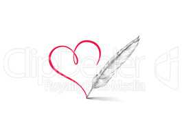 Heart icon. Stylish line art sign