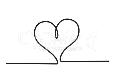 Heart icon. Stylish line art sign