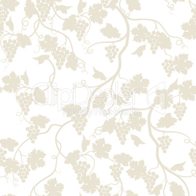 Grape branch garden seamless pattern. Wineyard garden. Floral ba