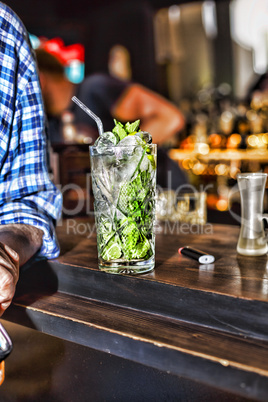 Mojito on the bar