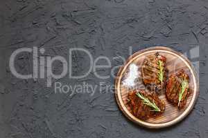 Sirloin steaks on plate