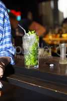 Mojito on the bar drink summer nightclub