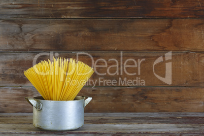 Raw spaghetti , Food background concept.