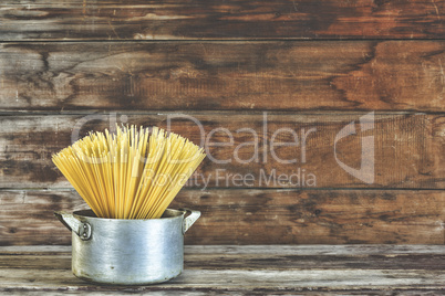 Raw spaghetti , Food background concept.