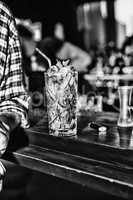 Mojito on the bar drink, bar