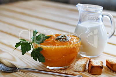 Delicious cream - pumpkin soup